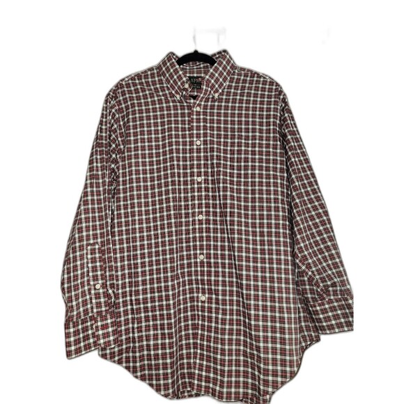 Lauren By Ralph Lauren Men's Red White Black Long Sleeve Shirt NWOT 32/33 - Picture 10 of 11